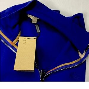 New mens Burberry 1/4 Zip with Burberry print lining size XL